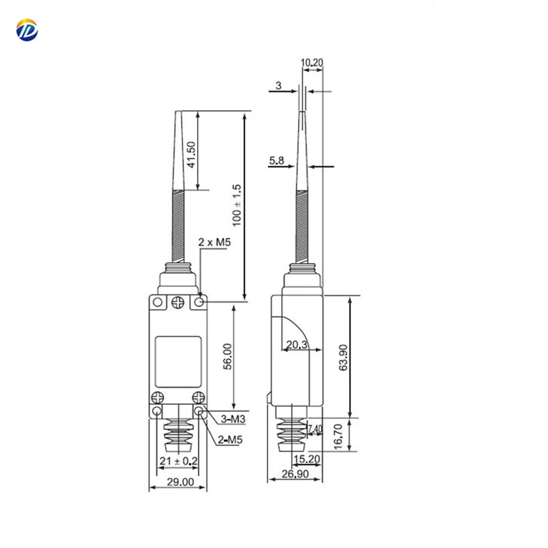 Переключатель предела переменного тока серии ME-8166, 5A 250V