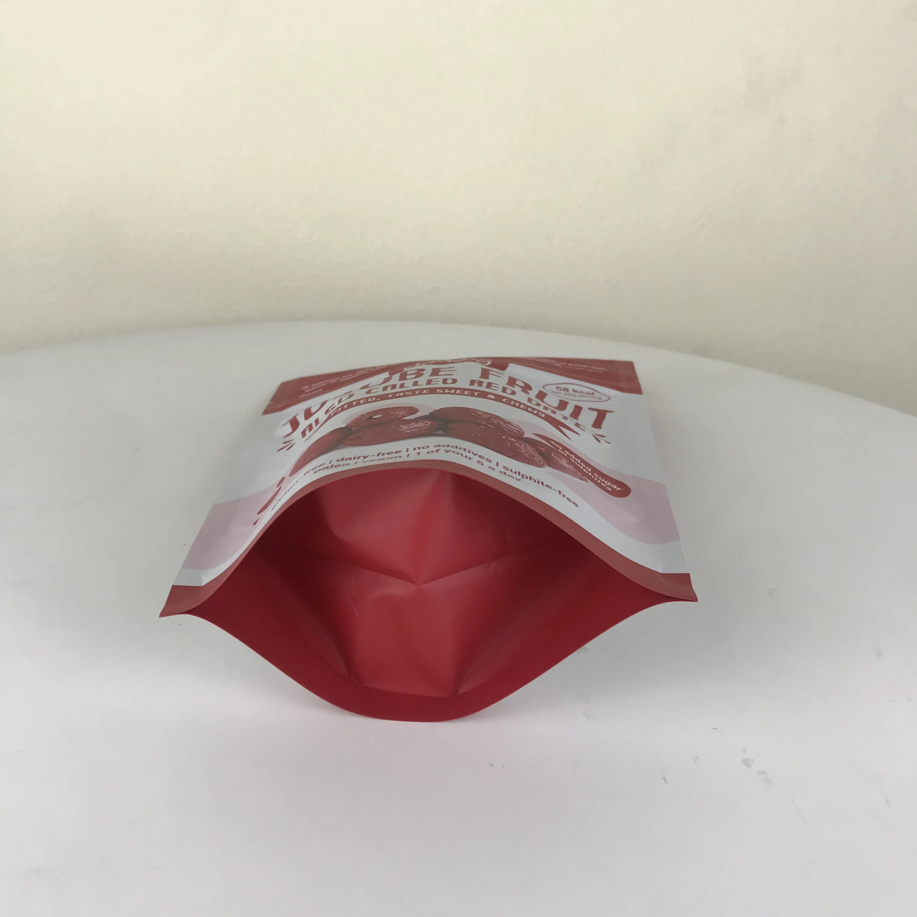 China manufacture aluminum foil pouch for snack packaging dry fruit bag with euro hole