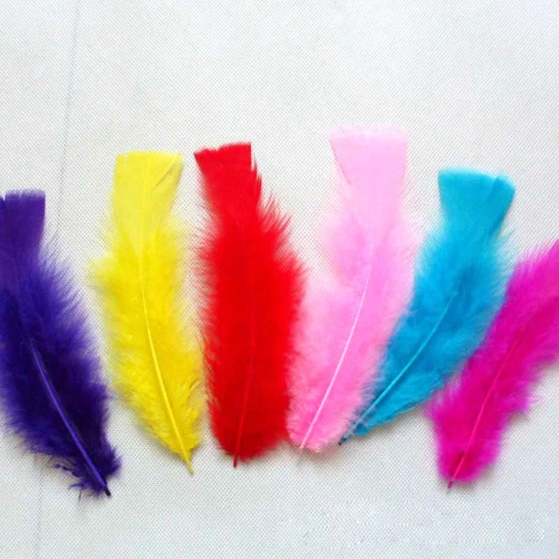 21 colors 12-17 cm bulk Turkey craft feather Flats marabou feathers Turkey Plumage Flat Plume for dreamcatcher decoration