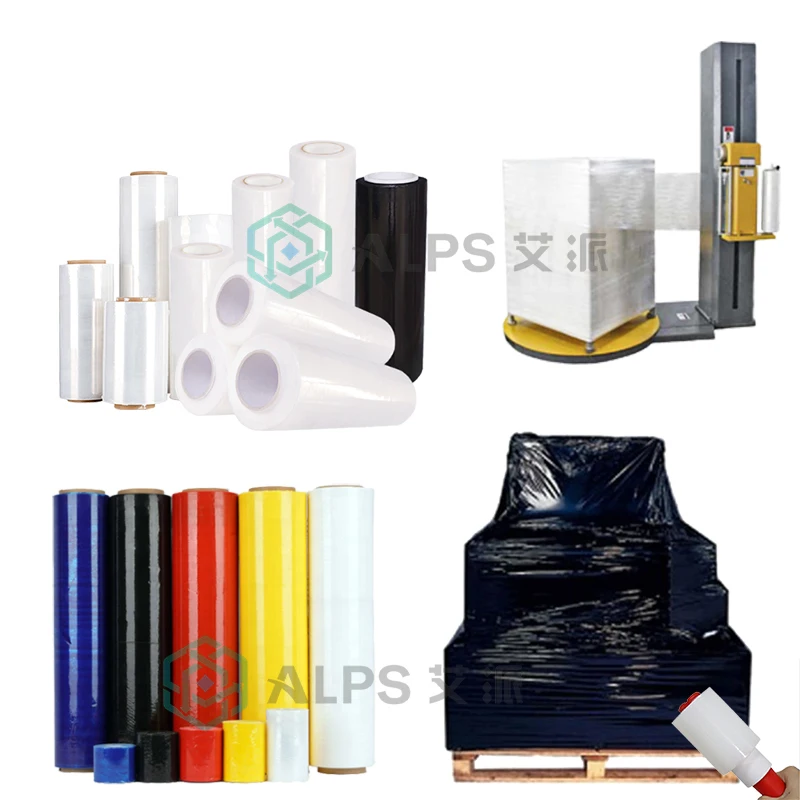 
Alps Transparent Fabricar Wrapping Film Lldpe Stretch Shrink Wrap Film Plastic Roll Stretch Hand Film Manufacturers 