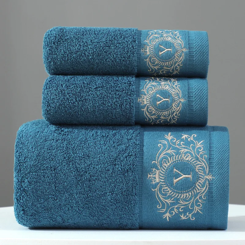 China Factory Good Quality cheap price hotel 100% cotton bath towel set luxury hotel 3 piece face spa microfiber bath towel set