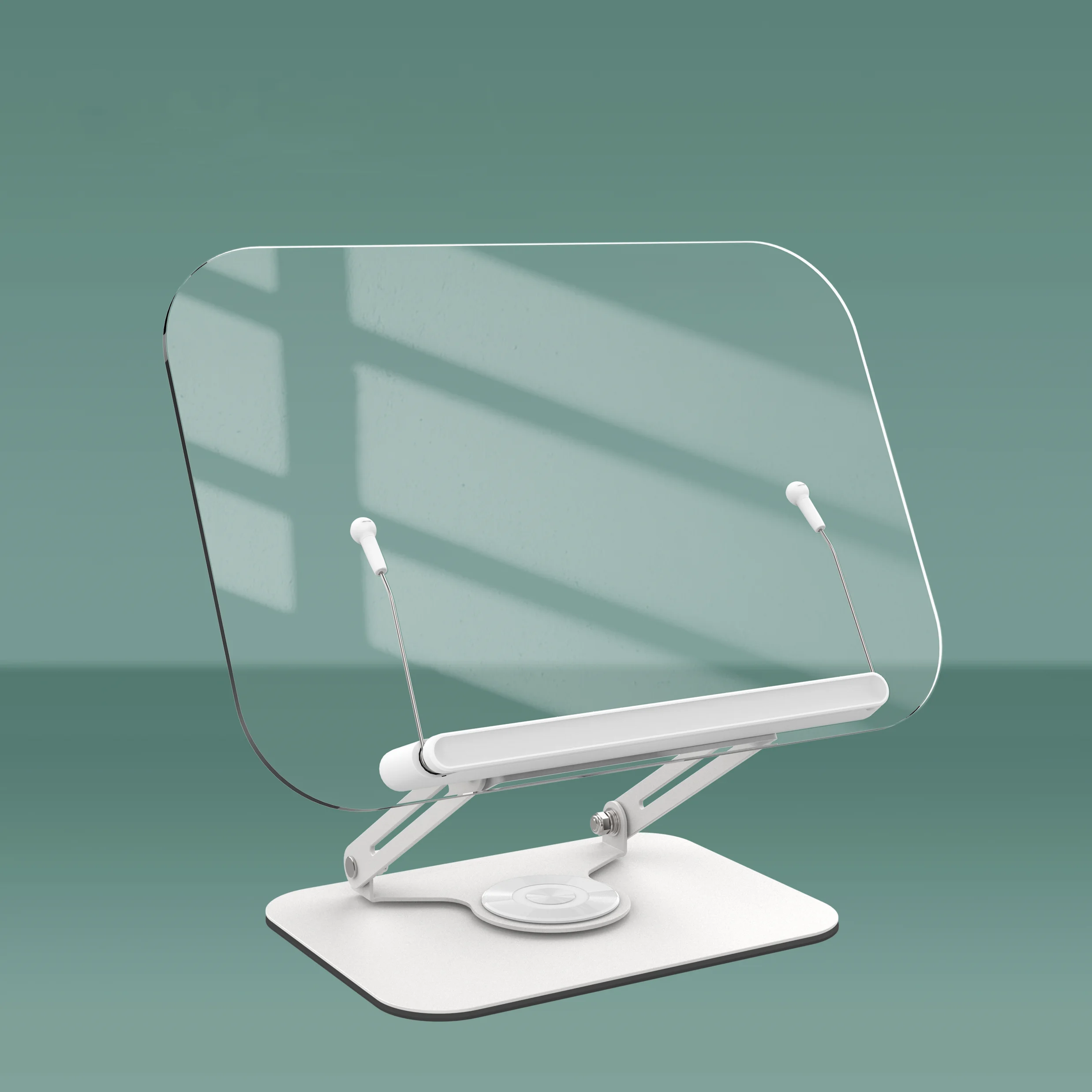 Multi-purpose book holder reading stand Rotatable Height adjustable acrylic tablet laptop book stand for reading