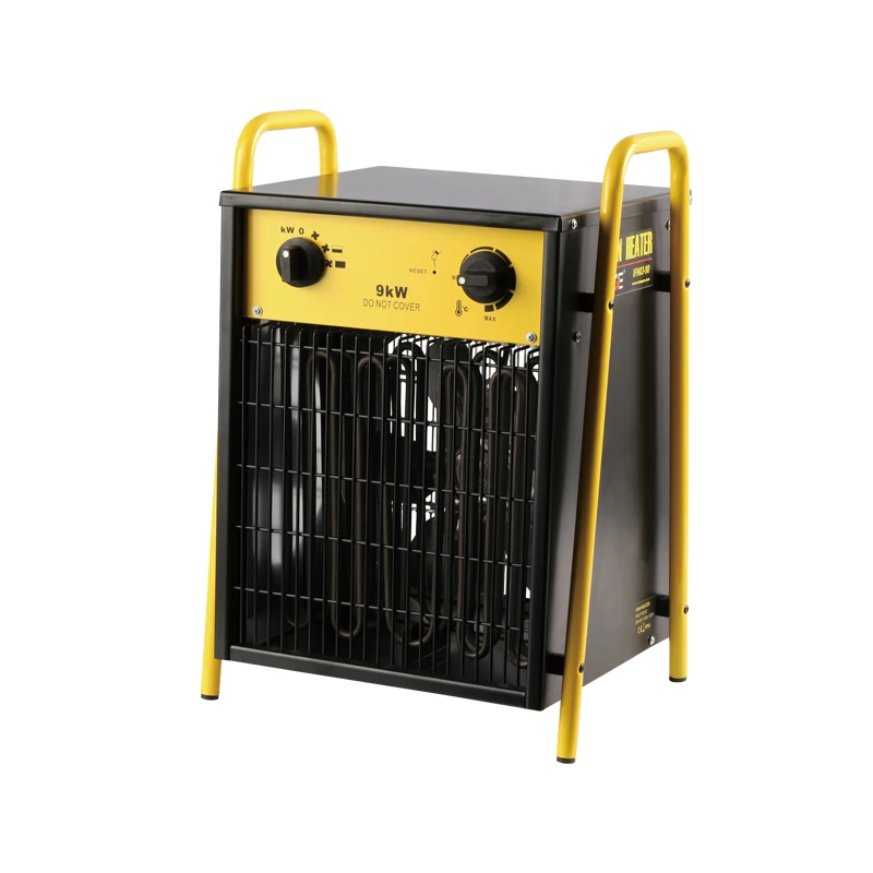2024 Adjustable 9000w 400v Heating Element Metal Structure Industrial Fan Heater 3S Fast Heating for Sale