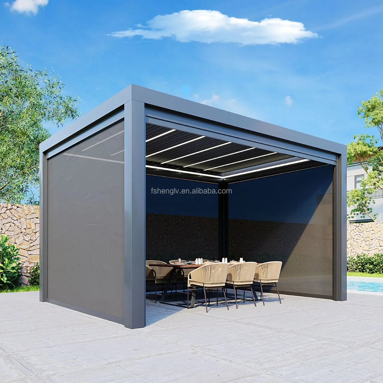 12x12 gazebo umbrella winter cabin price retractable street rattan flooring for metal outdoor cobertura para flat roof gazebo