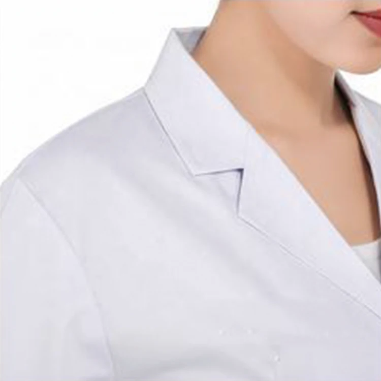 Custom white long sleeve 100% cotton unlined long gown coat clothing