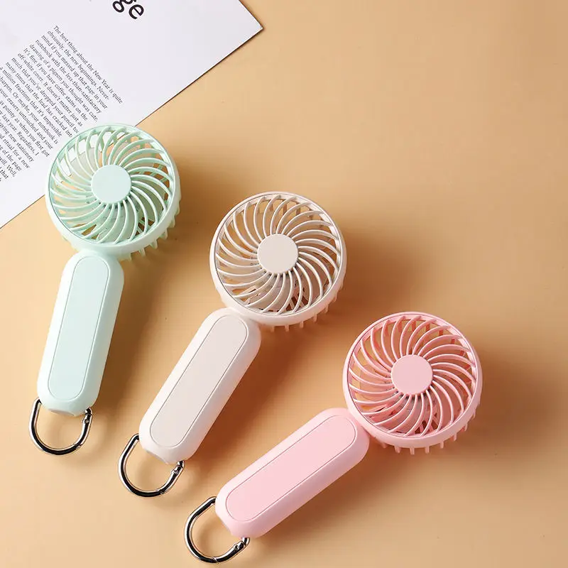 3 Speed Quiet Small Handheld Portable Electric Fan Stand Desk USB Rechargeable Sports Pocket Mini Fan