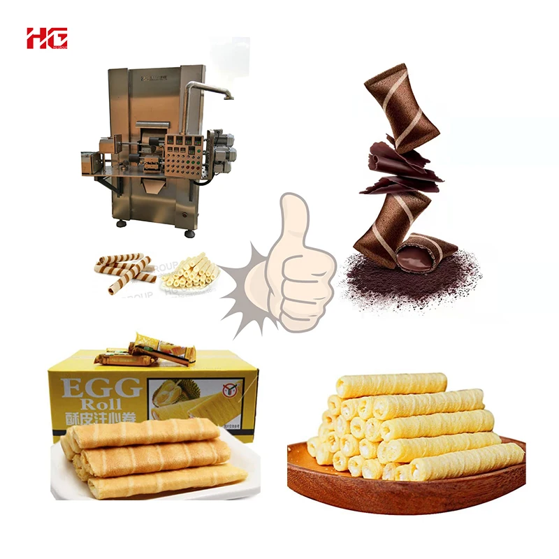 Wafer roll baking machine/Automatic Snack egg roll maker equipment / Pancake and Crepe Machine with good discountnt