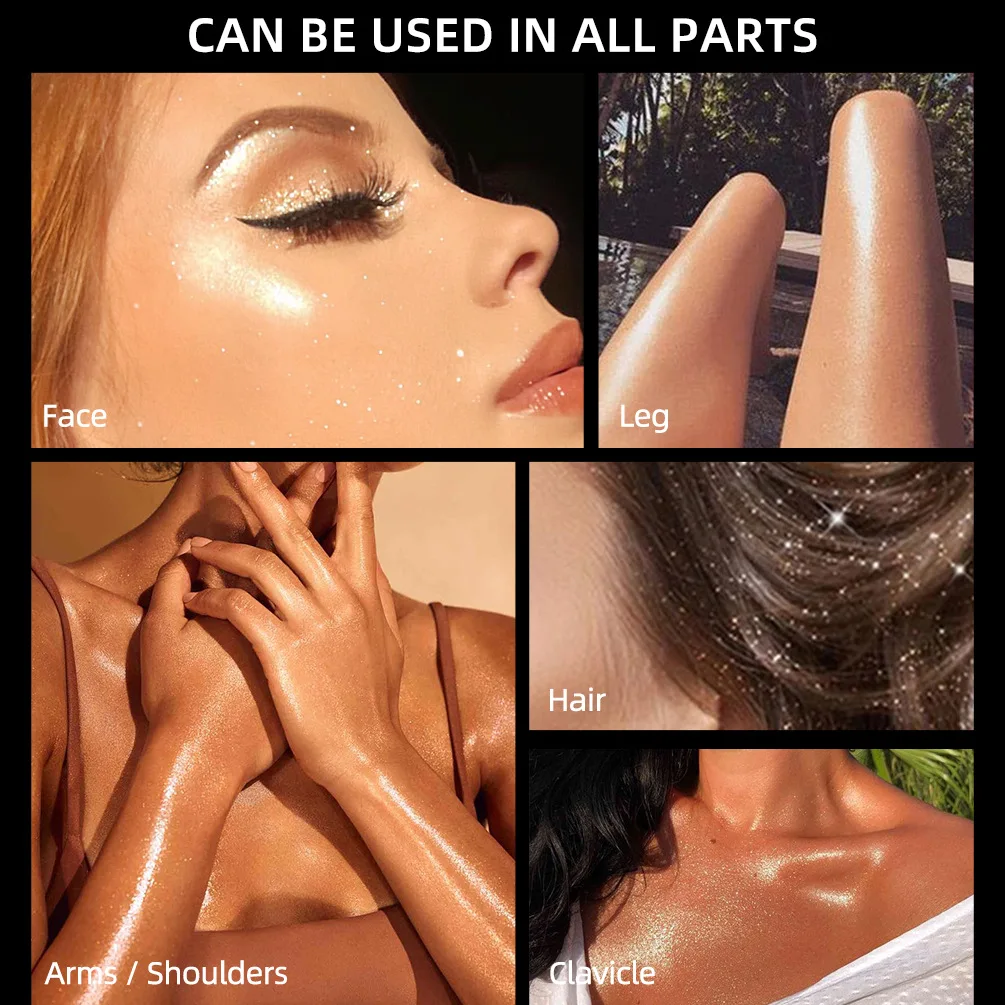 Hair and Body Shimmer Makeup Cruelty Free Vegan Highlighter Body Spray Glitter Powder