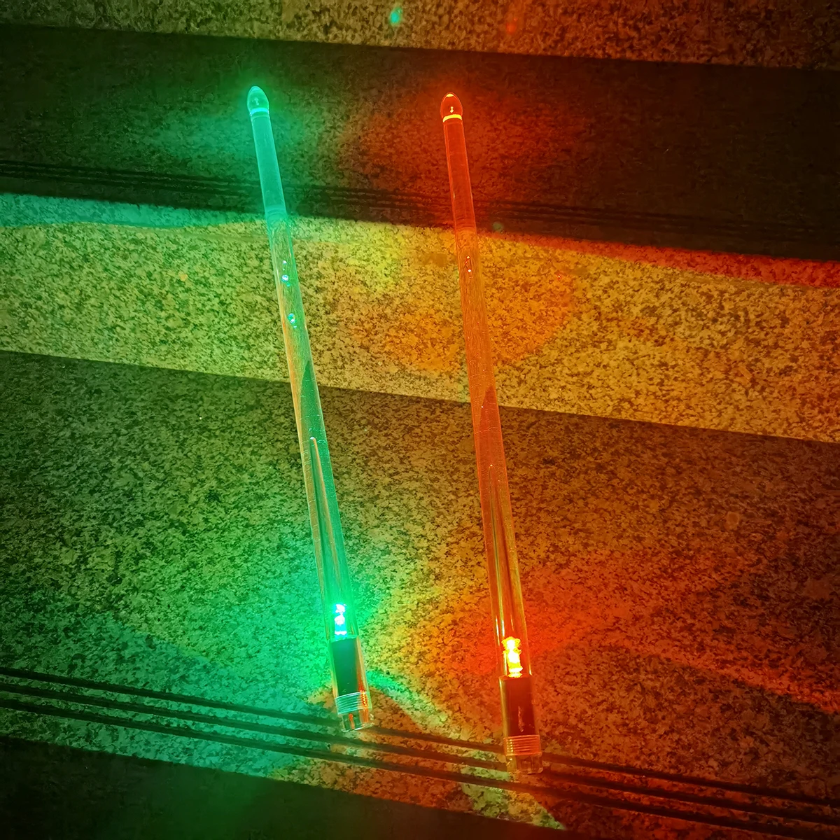Percussion instrument LED acrylic drum sticks, multi-color luminous drum sticks