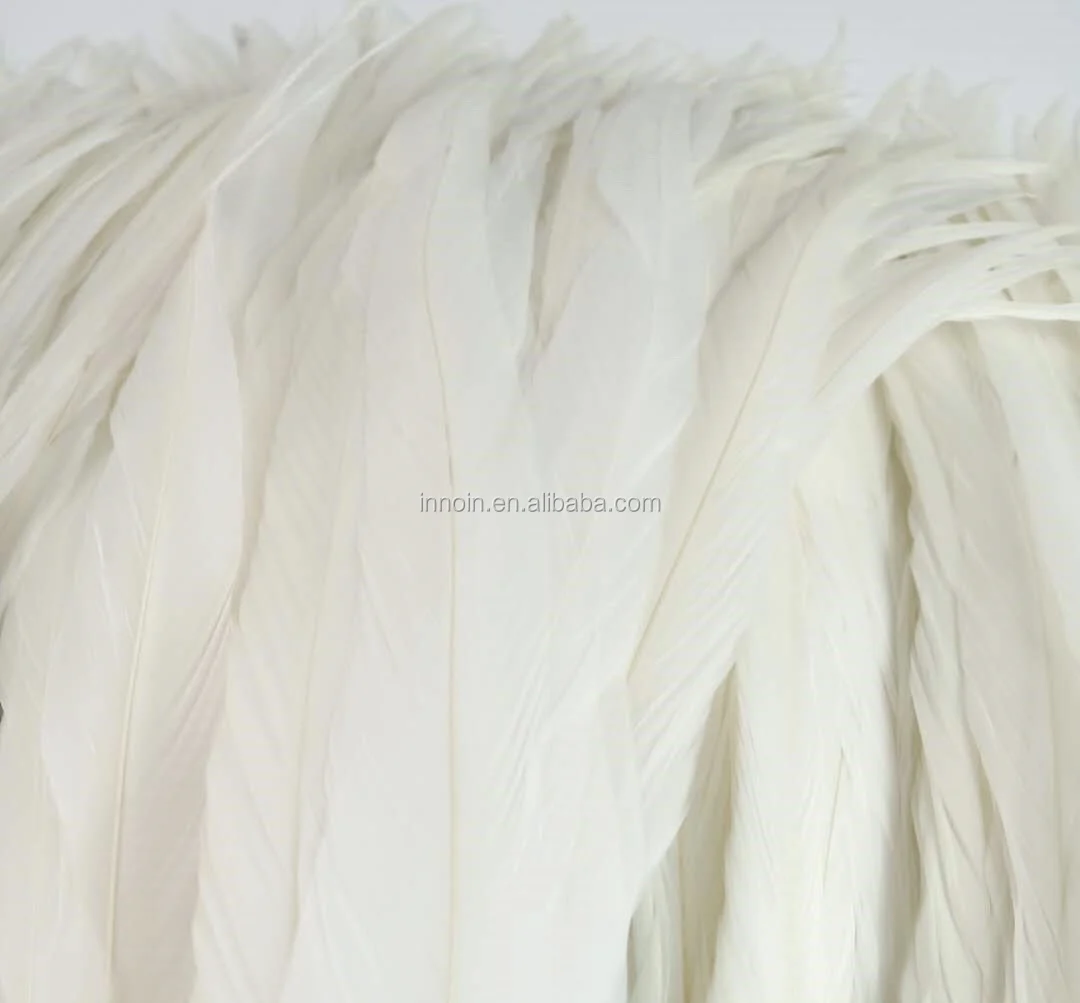 
Cheap 40-45cm DIY Custom White Color Rooster Feather For Decoration 