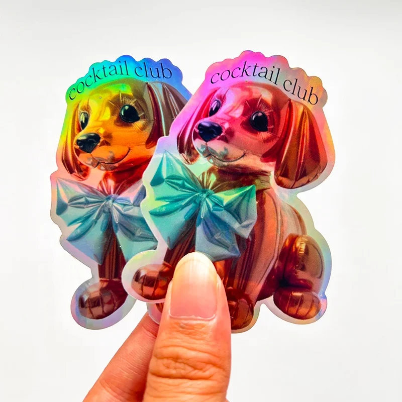 Custom Cartoon Hologram Die Cut Sticker Adhesive Label Vinyl PVC Waterproof Printing Custom Logo 3d Holographic Sticker for Kids