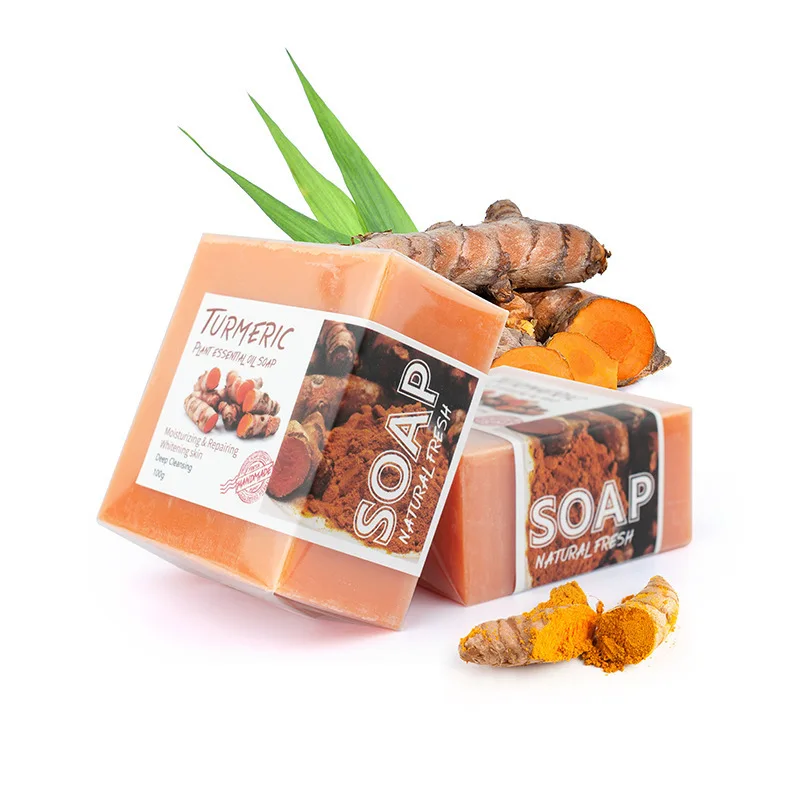 Organic Papaya Turmeric and Kojic Acid Handmade Soap With Skin Bleaching Whitening Ingredient Soap Bar