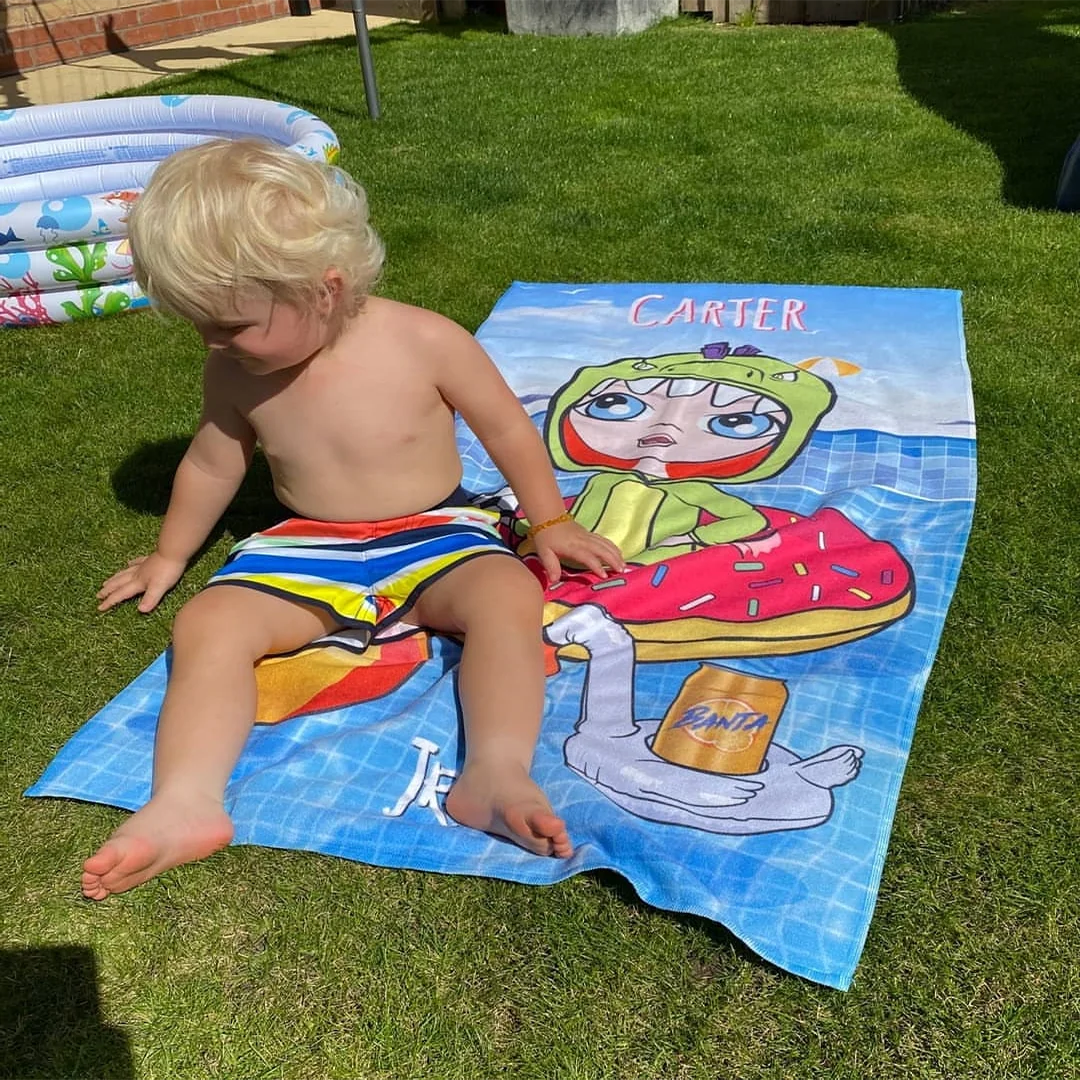 2023 New Design Sports 3d Printed Print Turkish Rectangle Towels 100% Cotton Custom Beach Towel With Logo