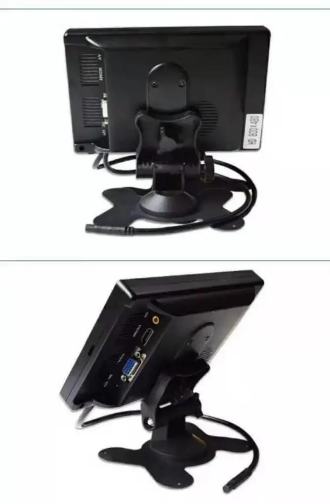 widescreen  16:9 VGA AV input  Remote Control 7 inch  Screen1024*600 High Resolution DC 9V - 36V  HDMA VGA AV  Car monitor