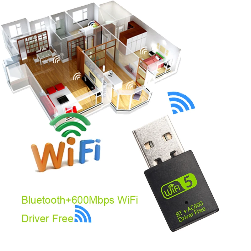 В наличии набор микросхем rt8821cu мини дизайн 2 в 1 Беспроводной Wi-Fi адаптер с Bluetooth 600 Мбит/с беспроводной ключ для