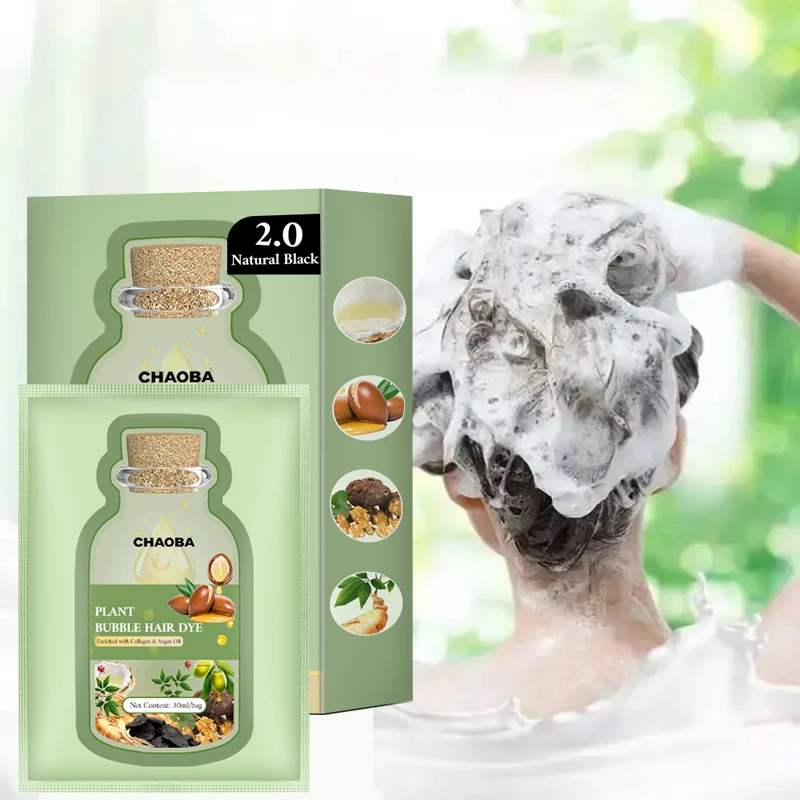 Hot Sale Colorful Hair Dye Shampoo ammonia and ppd free black hair color shampoo