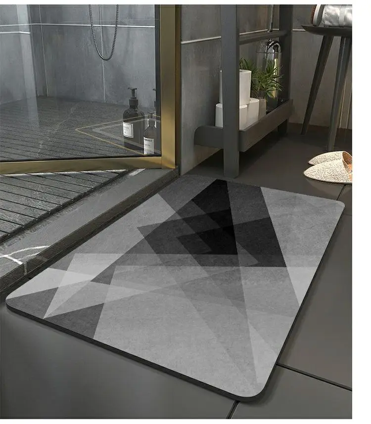 2024 Custom Soft Non-slip Cartoon Stone Round Toilet Halloween Mat Carpets Modern Bath Mats