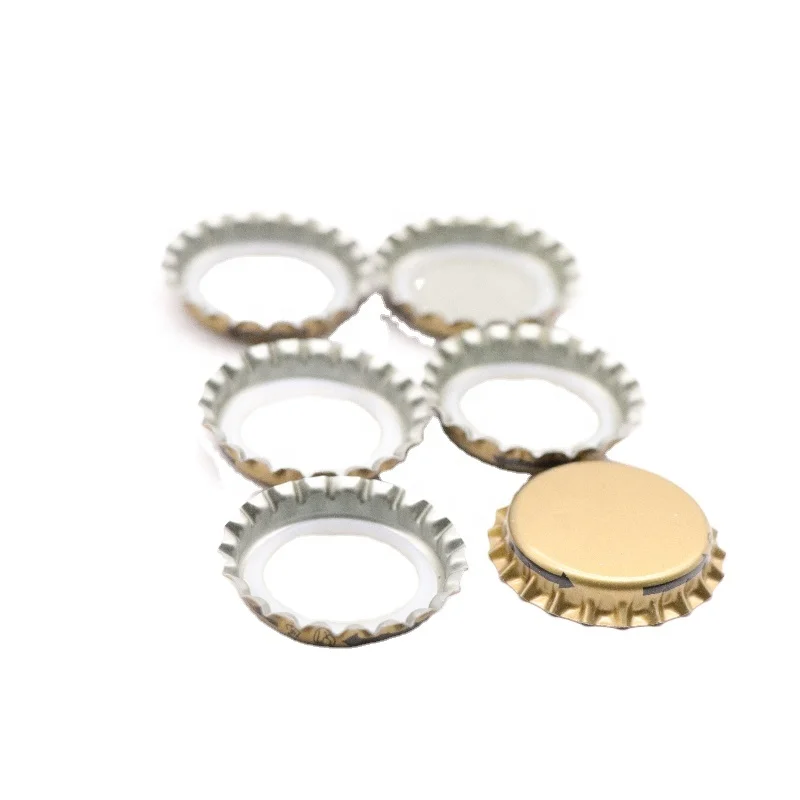 Beer Bottle Crown Cap Wine Bottles Tinplate Sipper Caps Steel Bottles Lid Packing Custom Logo Metal Customize Beverage Plastic