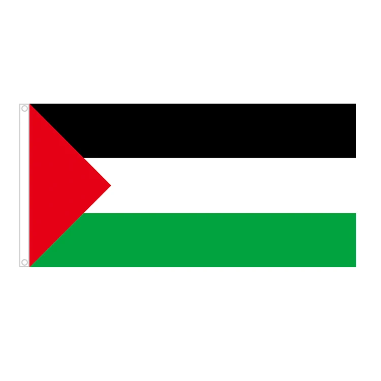 Palestine flags Custom Country Logo 3X5 Polyester Fabrics Red Black Green Banner