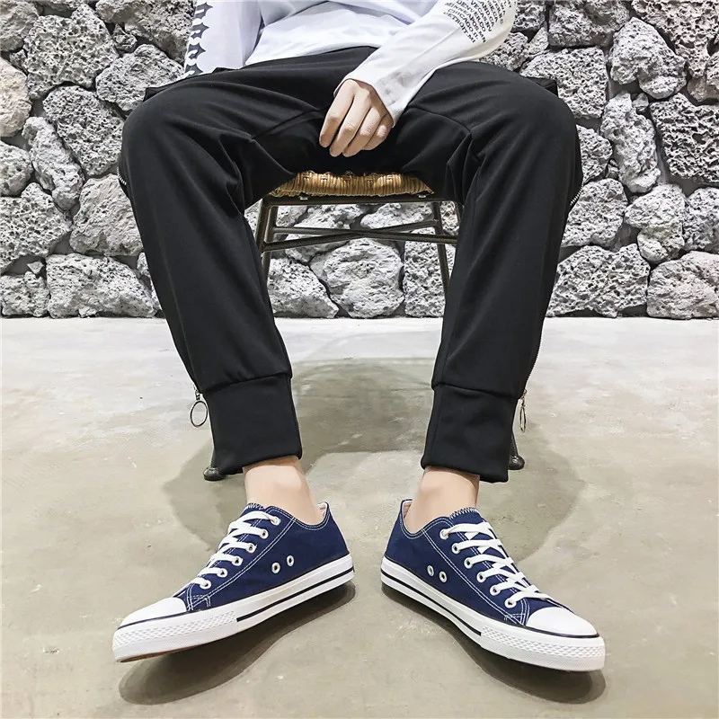 
Hot sale classic design lace up skate jeans mens shoes canvas 