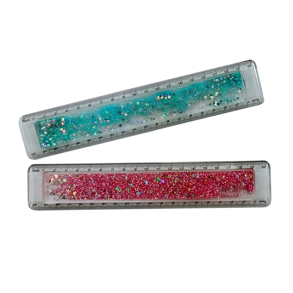 Прозрачный материал из высококачественного единорога жидкая линейка с блестками зыбучих песков