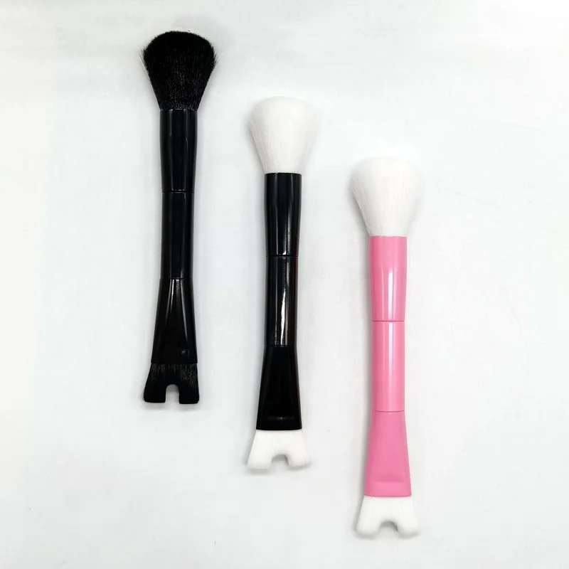 Black Pink Beauty Nose Contour U-Shaped Makeup Brush for Sculpting and Defining Nose Contour Precision Duo Contour Brush