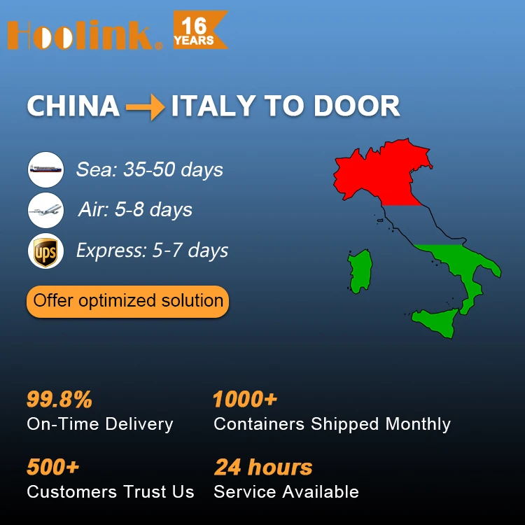 Door to Door DDP Seafreight Cargo Shipment Transport LCL FCL 20ft 40ft Container Freight Shipping From To Italy Italia By Sea