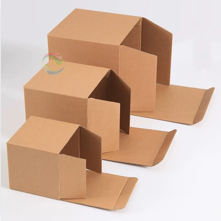 Custom Logo Kraft Paper Corrugated Board Cardboard Box for Cosmetic Cup Packaging for Household Products