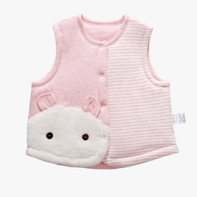 
Cheap Infants Toddlers Cotton Baby waistcoat with Fur Cartoon Animal Baby Vest 