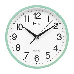 10 дюймов современные дешевые синие пластиковые настенные часы декор для продвижения