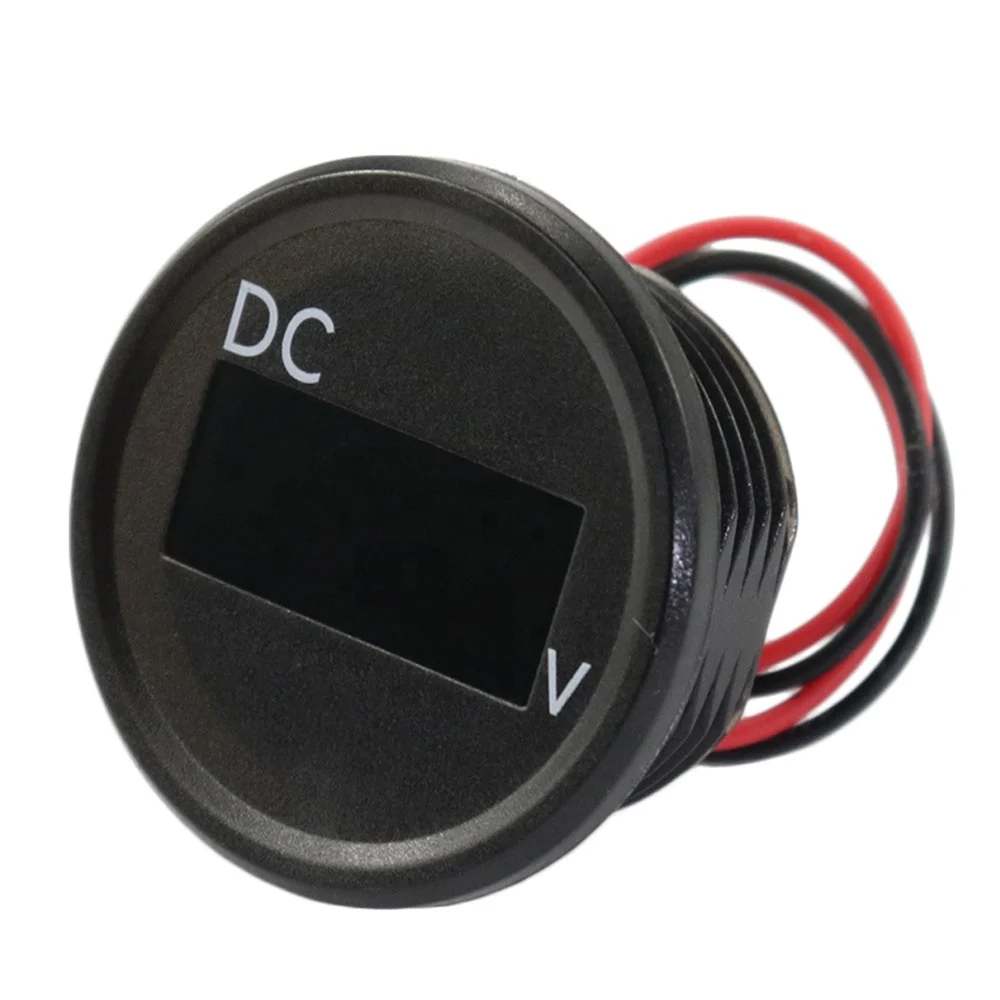  Amomd IP67 DC 24V Waterproof Digital Voltmeter Led Mini Thin Marine Auto Voltage