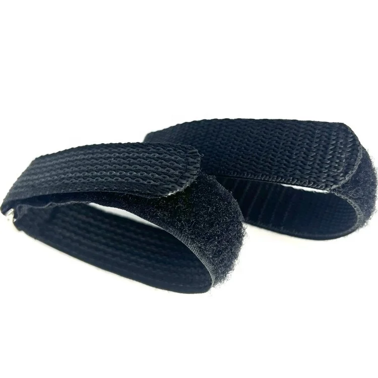Fastening wraps strap custom size print logo double side adjustable Reusable non-slip hook and loop battery strap with buckle