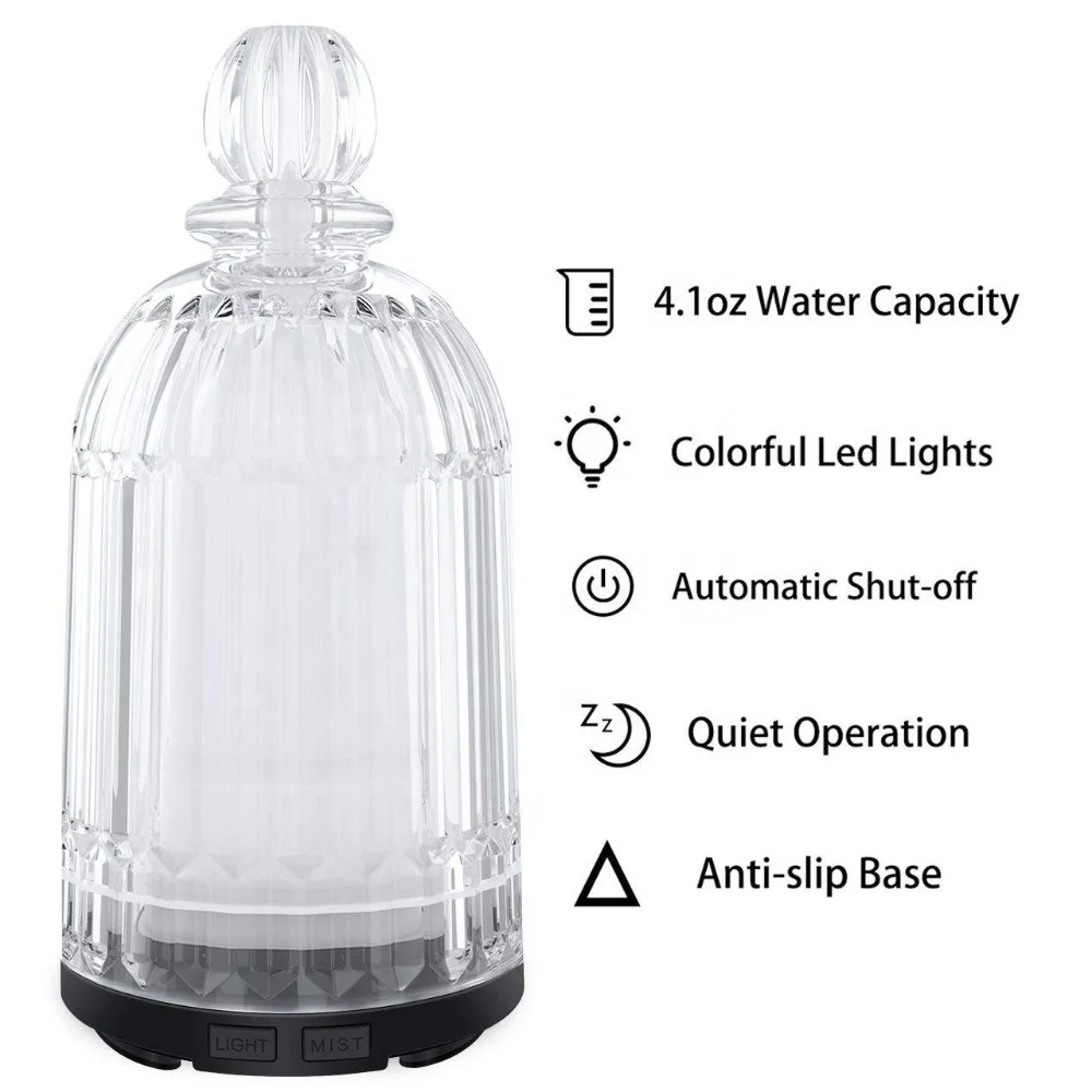 Ультразвуковой ароматизатор роскошный стеклянный ароматерапия аппарат для ароматерапии эфирные масла аромадиффузоры