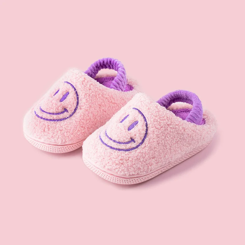 Детские тапочки из материала на основе хлопка; От 1 до 5 лет; Зимние теплые тапочки; Домашние тапочки с нескользящей подошвой для маленьких мальчиков и девочек с мягкой подошвой детские тапочки из материала на основе хлопка