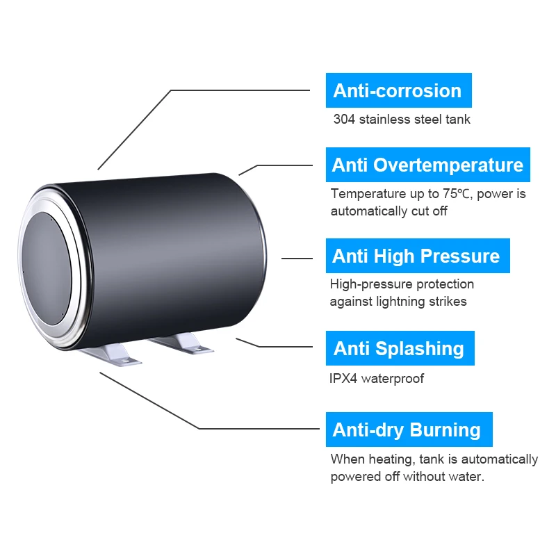 High quality low price stainless steel hot water tank 12v portable heater for rv