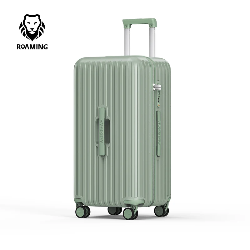 ROAMING Wholesale Voluminous Suitcases PC Zipper Large Luggage Checked in Travel Trolley Cases with Peach Skin Velvet Cup Holder