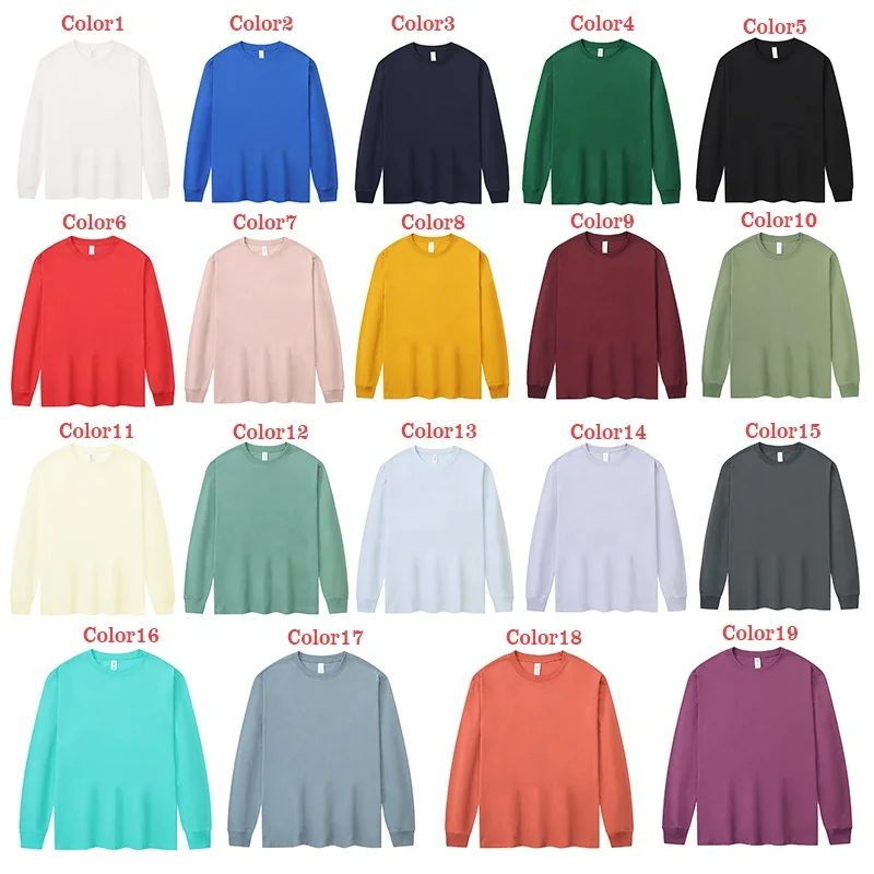 Fashion Mens Waffle Cotton Long Sleeve T-shirt Bulk Long Sleeve T-shirts Custom Logo Long Sleeve T-shirts