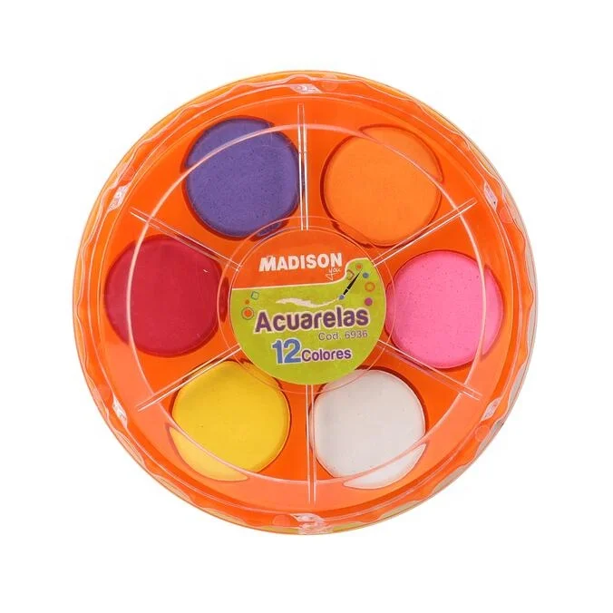 
certificated 12pcs two layer solid watercolor paint cake box 