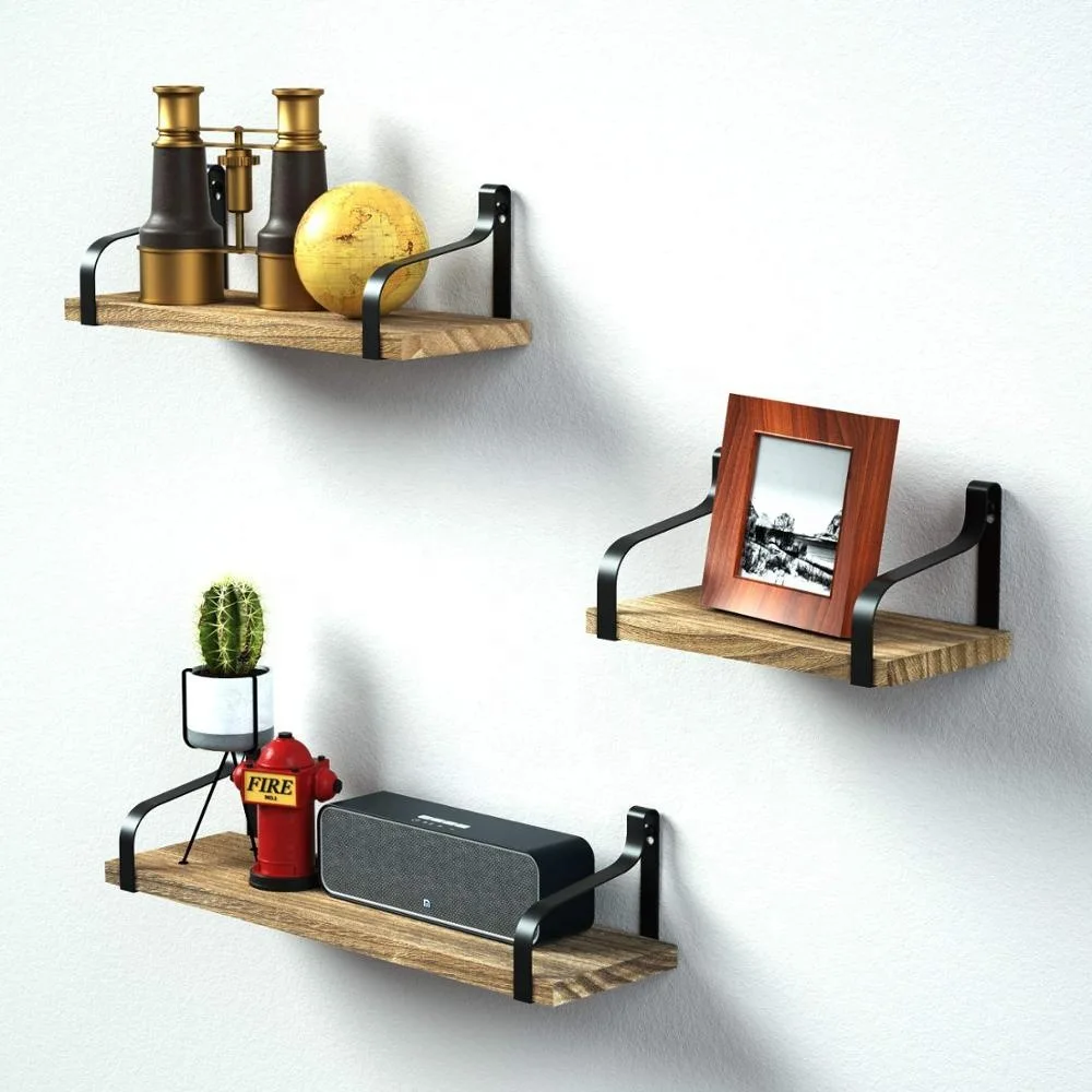 Высококачественная декоративная настенная полка для хранения в спальне Настенная