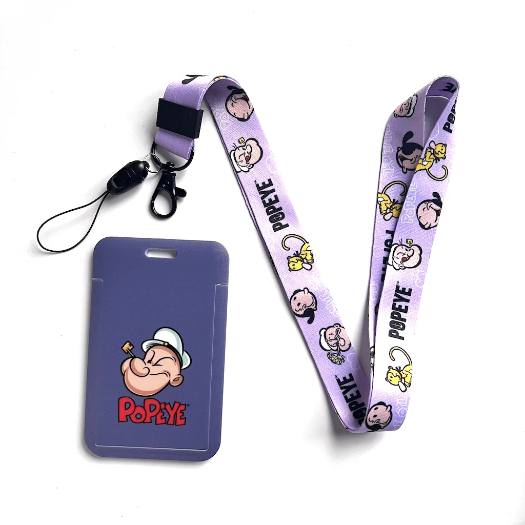 Anime PU Card Holder /Bus ID Bank Credit Cards Case Kids Cartoon Pink Strawberry Pattern Cover With String