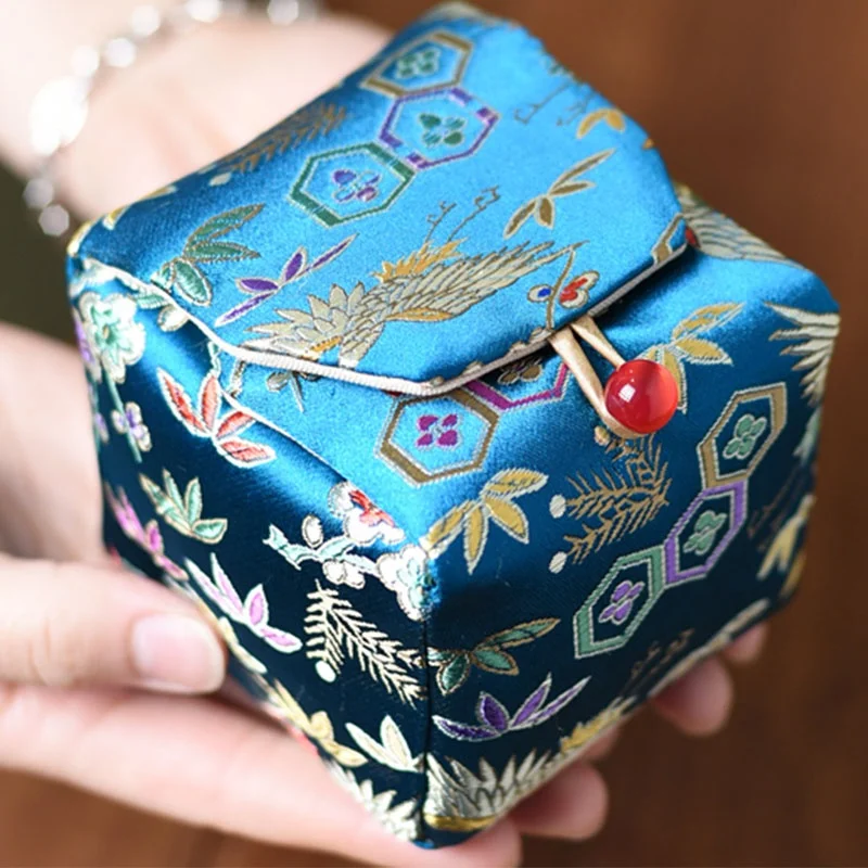 Japanese Handmade Travel Teacup Protection Bag Portable Thickened Anti-Fall Cotton And Linen Tea Set Storage Bag