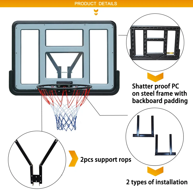 Портативный баскетбольный щит SA S010 с оборудованием для игры в баскетбол внутри и вне помещения