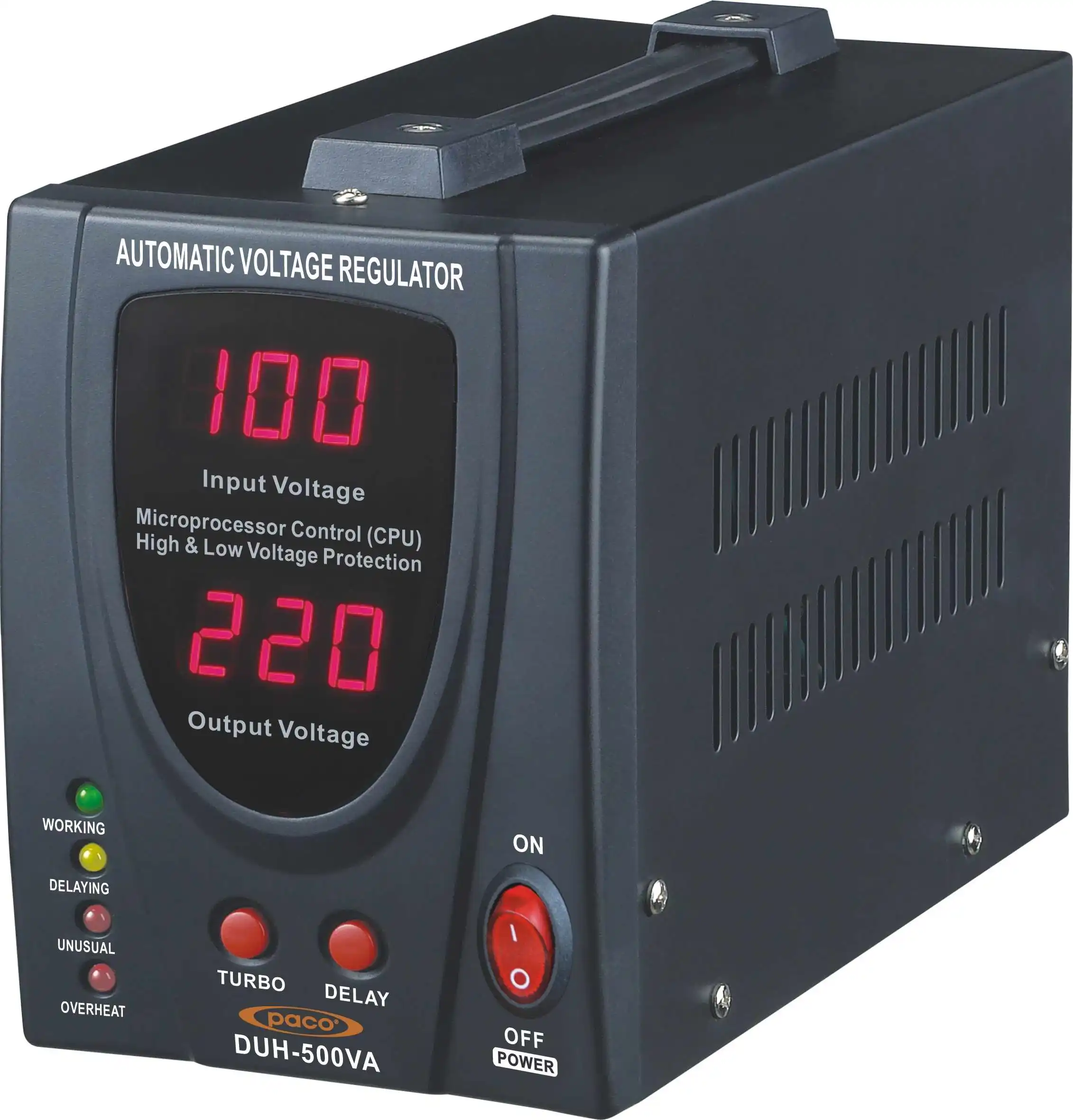 
500w ac meter display automatic voltage stabilizer/regulator for refrigerator/air conditioner 220V/110V 