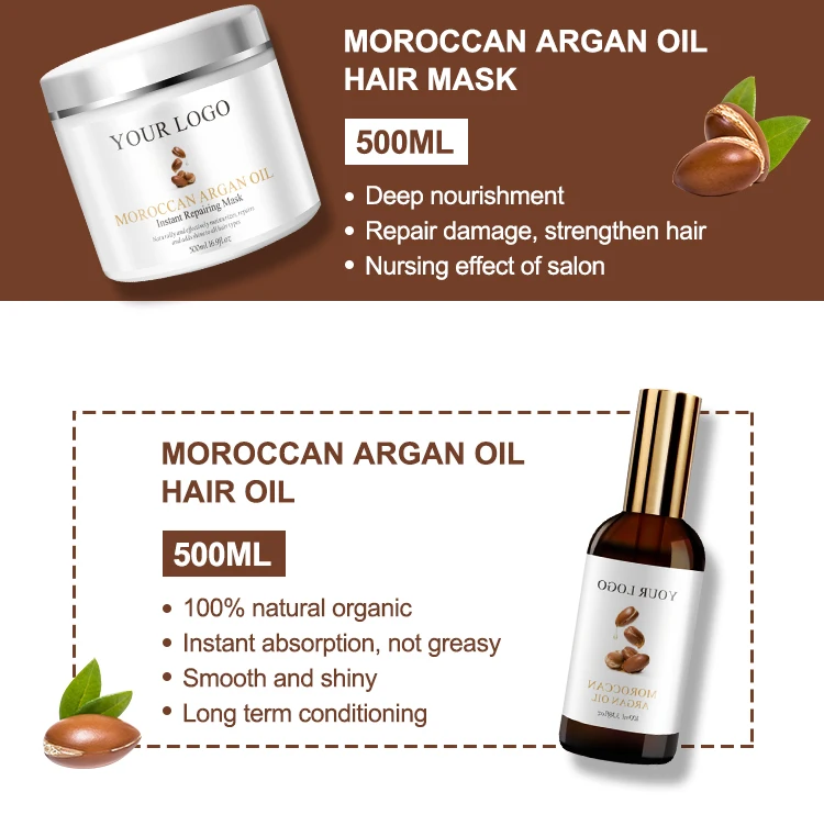 Free sample hydrating argan oil protein professional repairing private label hair mask