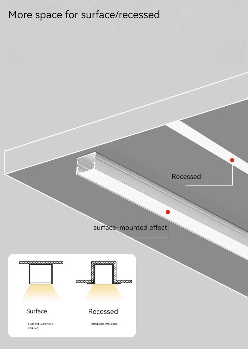 Recessed Bendable Aluminum Profile Led Strip Led Profile Light