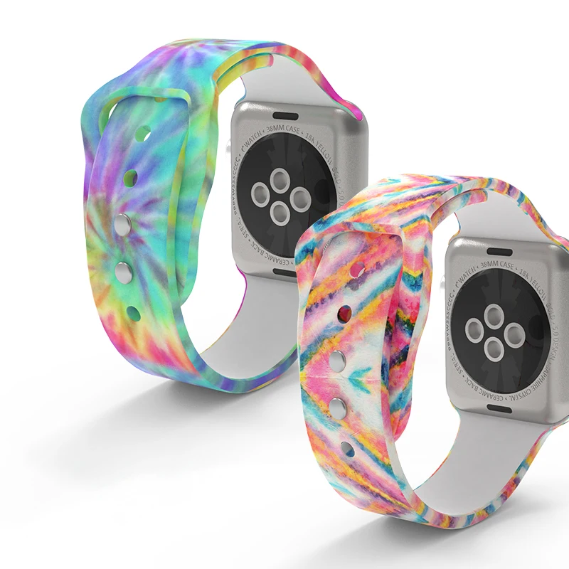  Силиконовый ремешок для часов HUAMJ с рождественским рисунком сменный Apple Watch