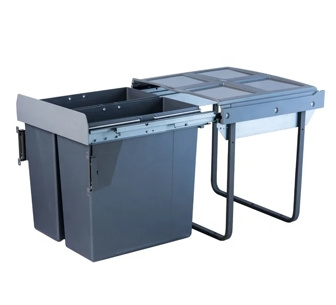 17L 34L New Recycling Kitchen Hidden Cabinet  Waste Bin Pull Out trash can garbage container