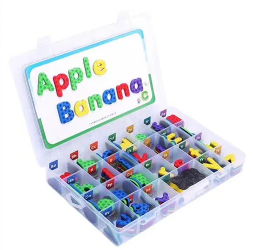 Ready To Ship Portable Tabletop Magnetic EVA Numbers Magnetic S crabble Alphabet Puzzles for Kids