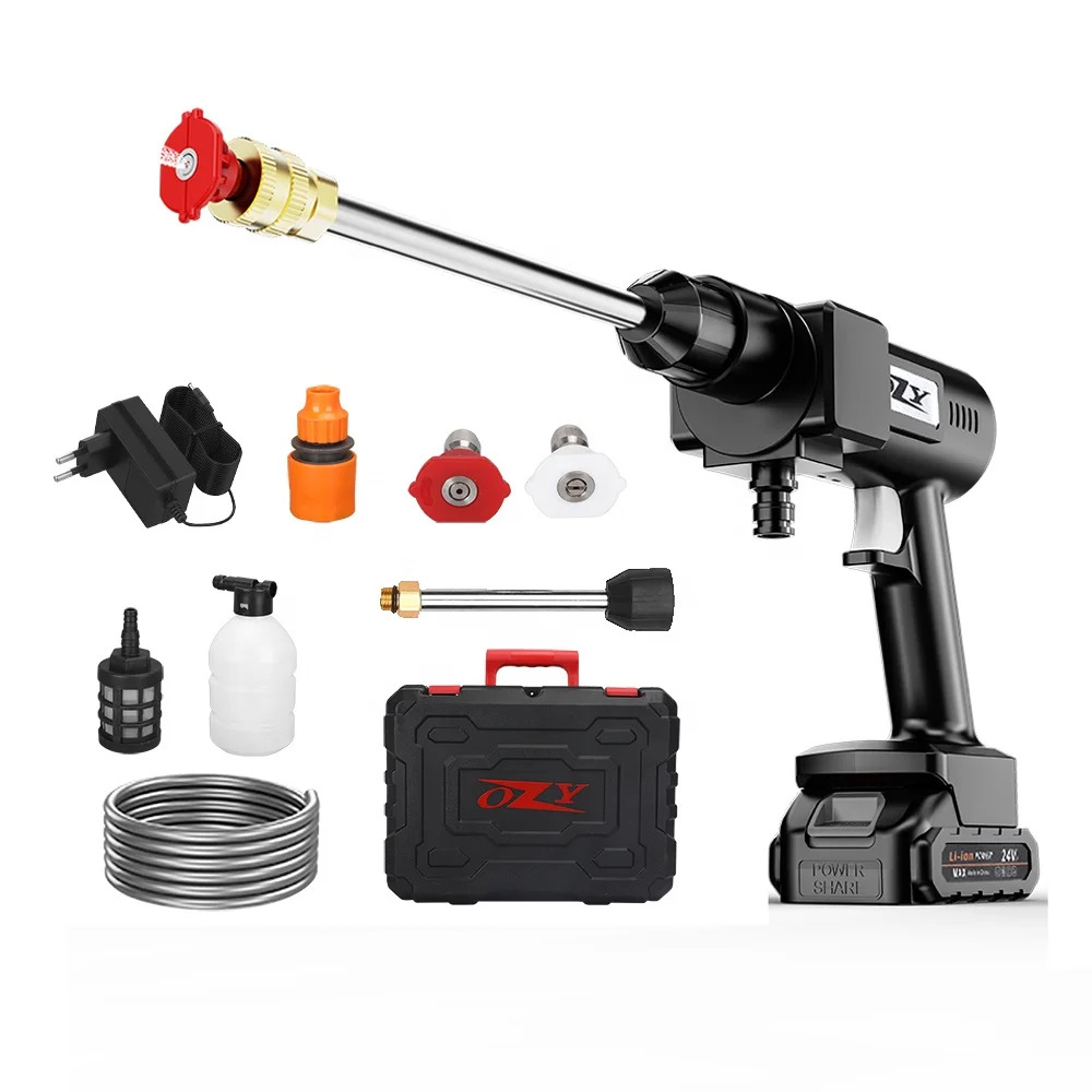 Wireless Portable High Pressure Handheld Car Washer Cordless Water Car Wash Gun for Car Washing Cleaning Spray