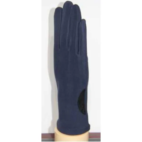 Winter Soft Warm Women Suede Gloves Full Finger With Cuff Trim Cuff Outdoor  Protective lady Gloves